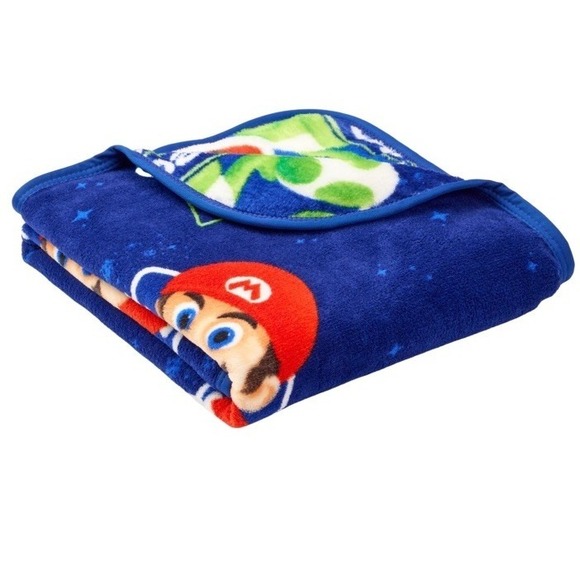 Super Mario Galaxy Movie Throw Blanket 46x60 Super Soft Plush Yoshi Nintendo HTF - Picture 3 of 3